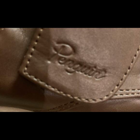 SALE 🎊PENGUIN UNISEX Leather BROWN VELCRO SNEAKER 2 - Picture 2 of 11